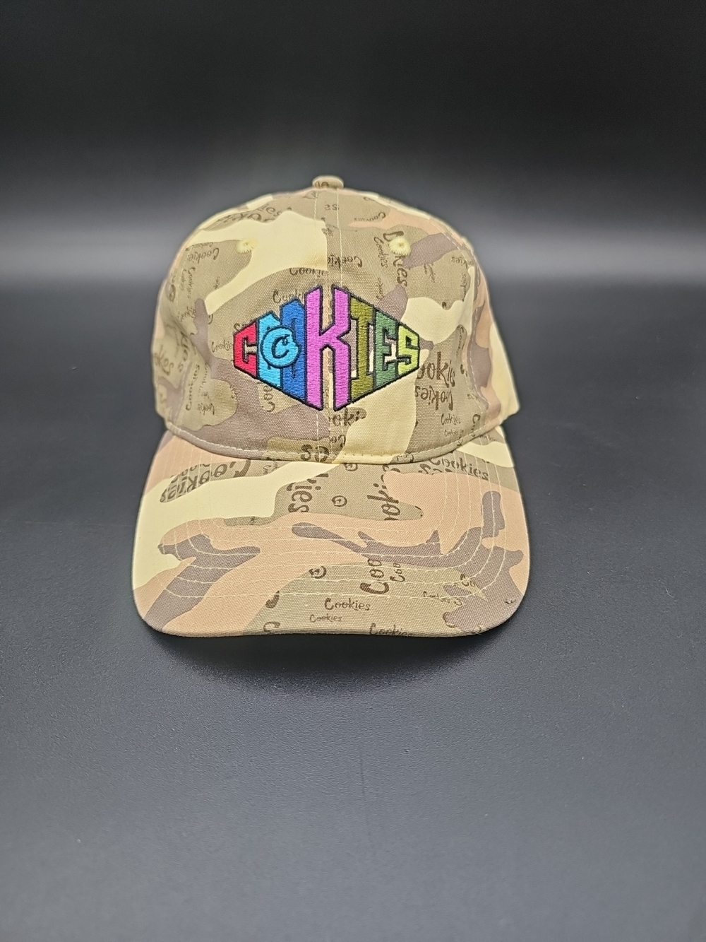 Cookies Camouflage Baseball Cap with Multicolor Logo